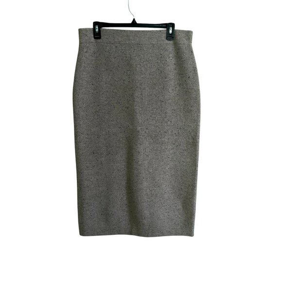 Zara 100% Wool Beige Ribbed Midi Skirt XL | High-Waisted, Sustainable Winter NWT - Picture 5 of 10